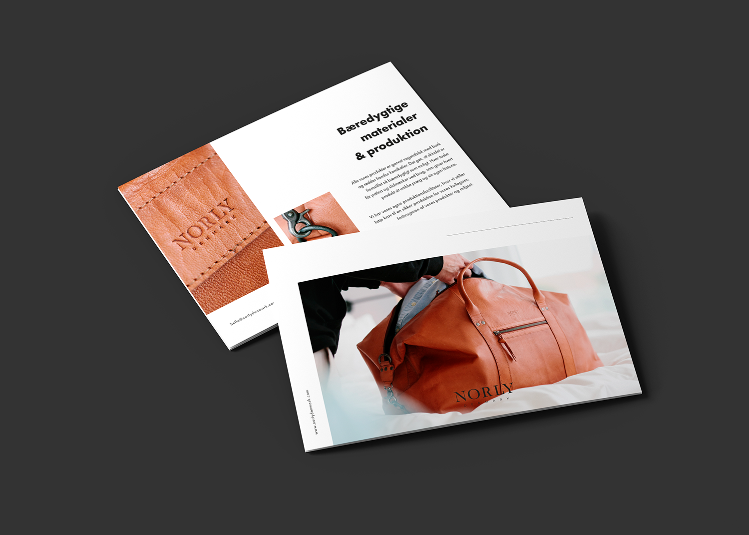 Norly Denmark, flyers, minimalistisk, nordisk design